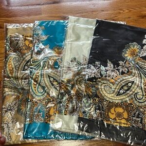 Lot- Silk paisley printed scarves! will sell individually